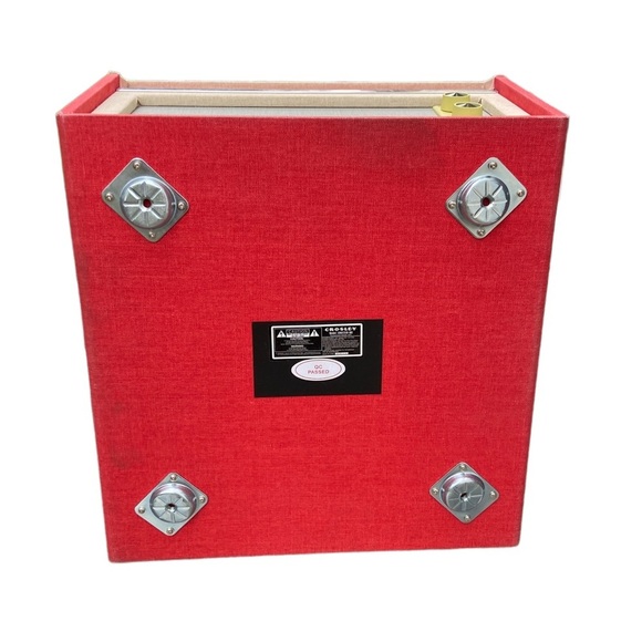 Crosley Vintage Record Player Dansette Bermuda Turntable Red Table Top Disc $510 - Picture 4 of 13